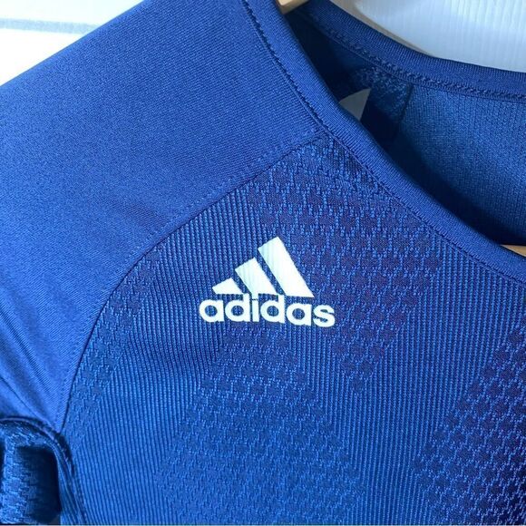 Women’s Adidas Quickset Long Sleeve Jersey Navy Blue New With Tags Breathable Lg - Picture 2 of 6
